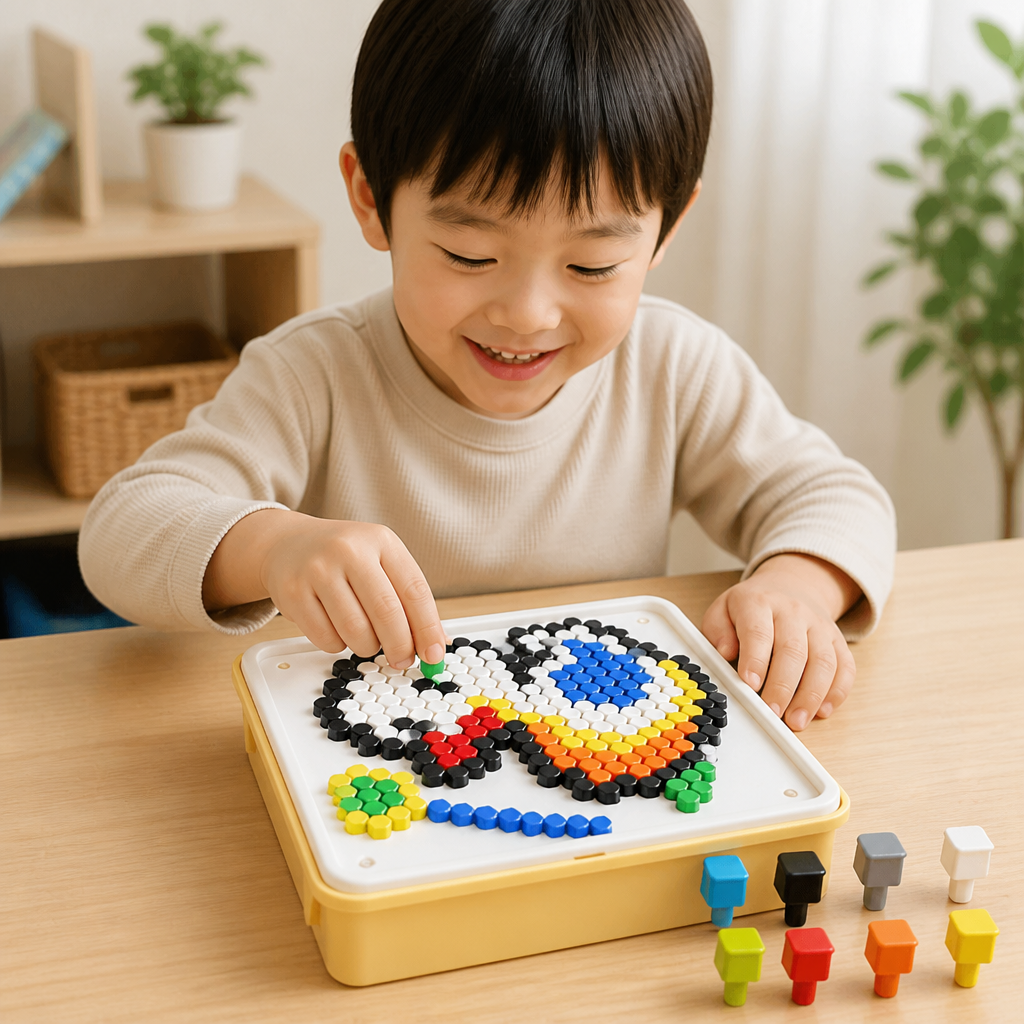 モンテッソーリ学習用ペグモザイクボード