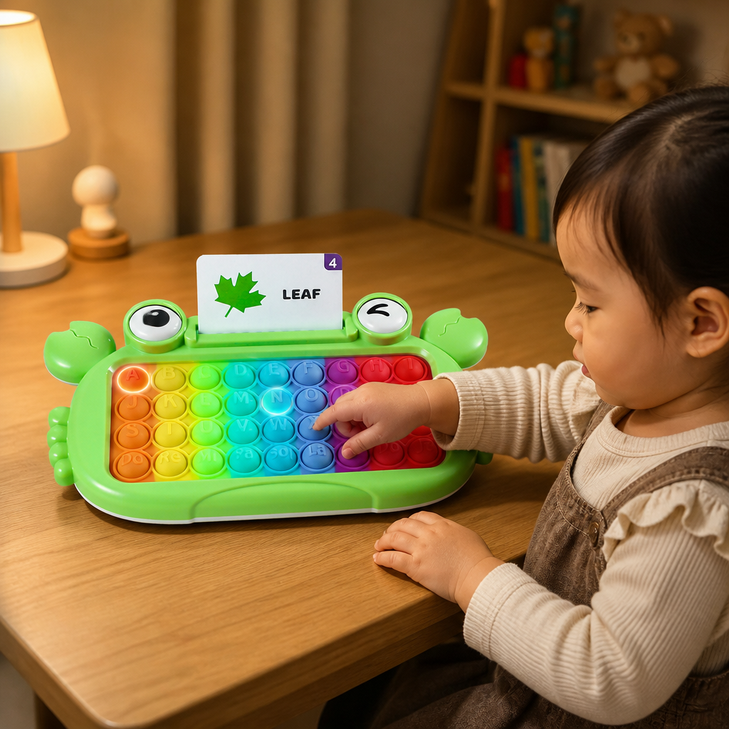 音声付きインタラクティブ学習タブレット 知育フラッシュカード・ポップイットキーボード・スペリング&フォニックスゲーム