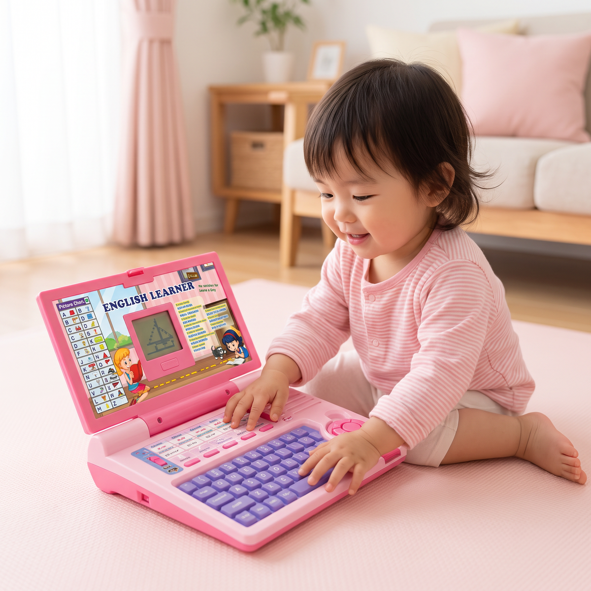 子ども向けインタラクティブ学習用ノートパソコン