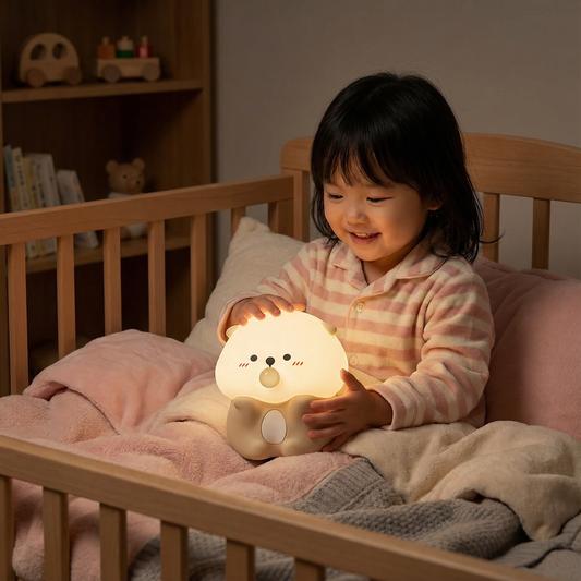 かわいいシャボン玉オッター シリコンナイトランプ
