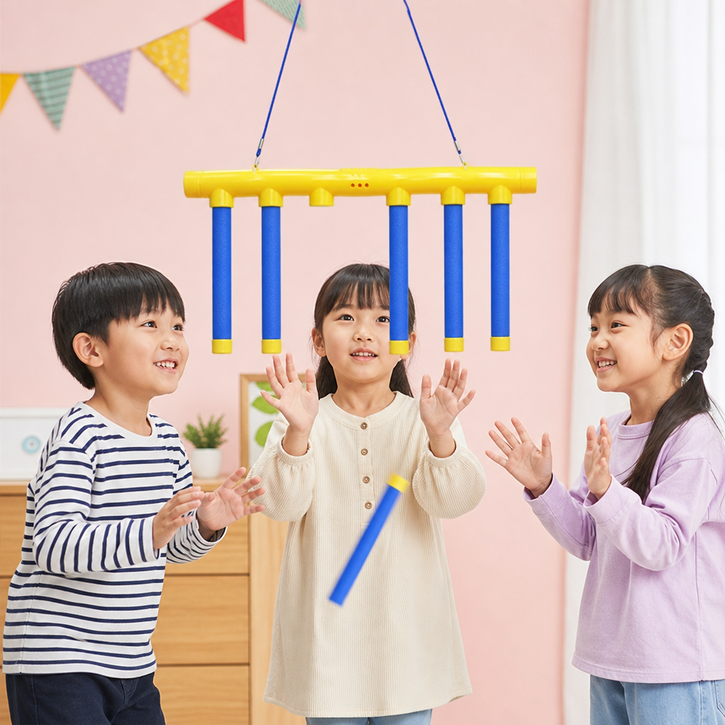 落下スティック反射神経チャレンジゲーム – 手と目の協調性を育むおもちゃ
