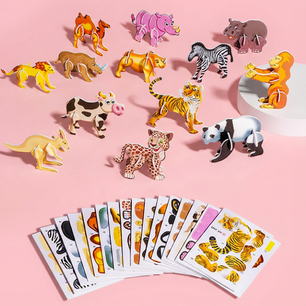 子供用3Dカートゥーンパズルセット