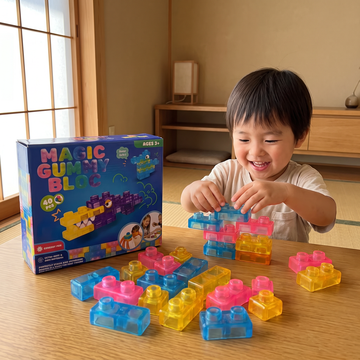 子供向けの安全で柔らかいスクイーズゼリーブロック