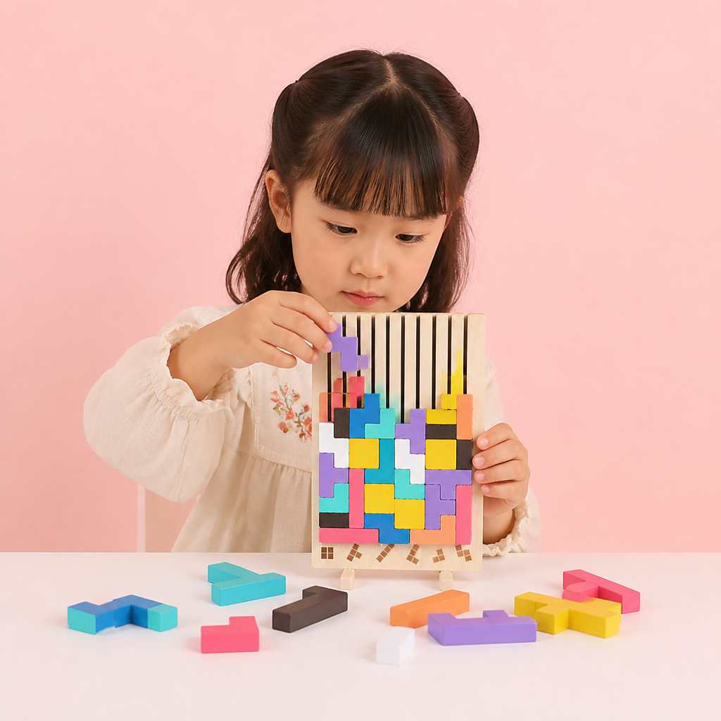 モンテッソーリ木製ブロック＆形合わせゲーム