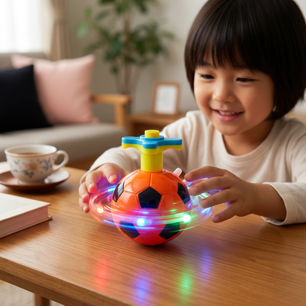 光るLEDサッカースピナー