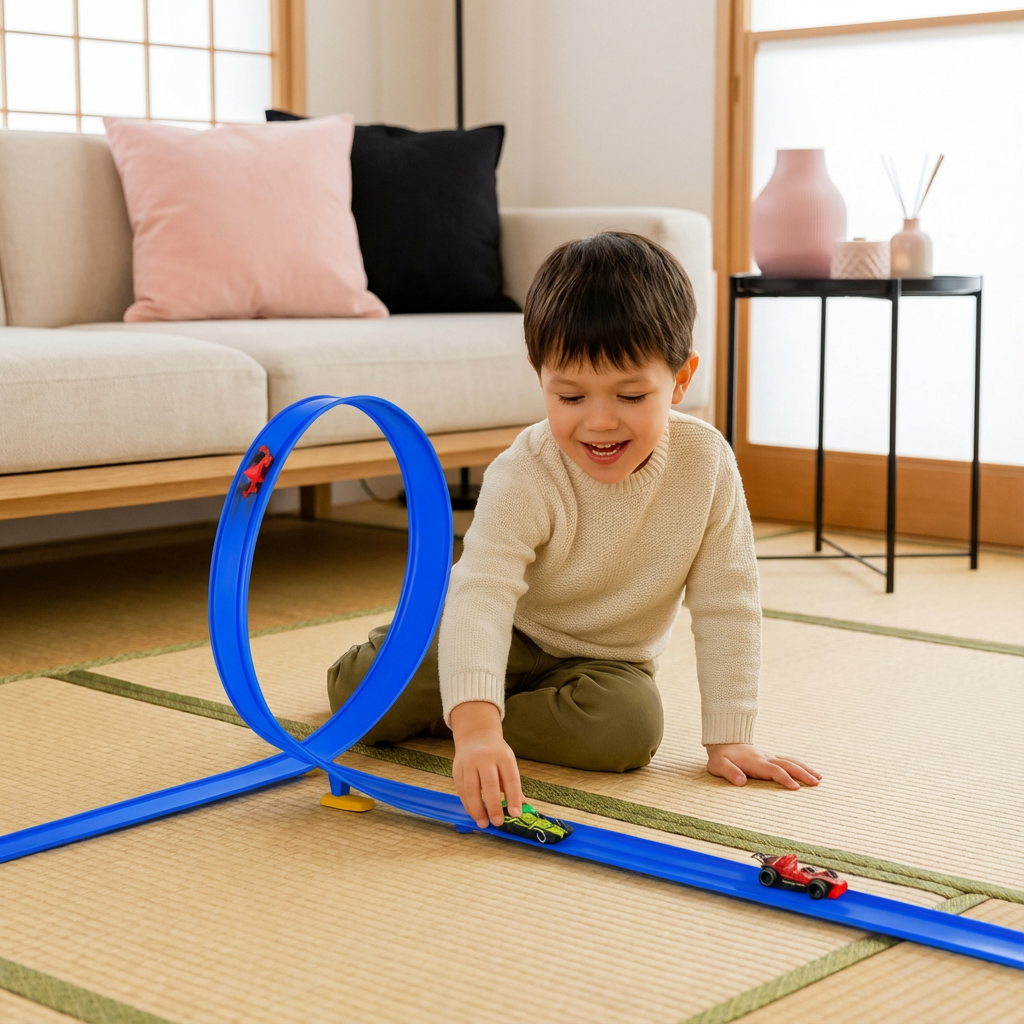 柔軟に遊べるレーシングトラックセット
