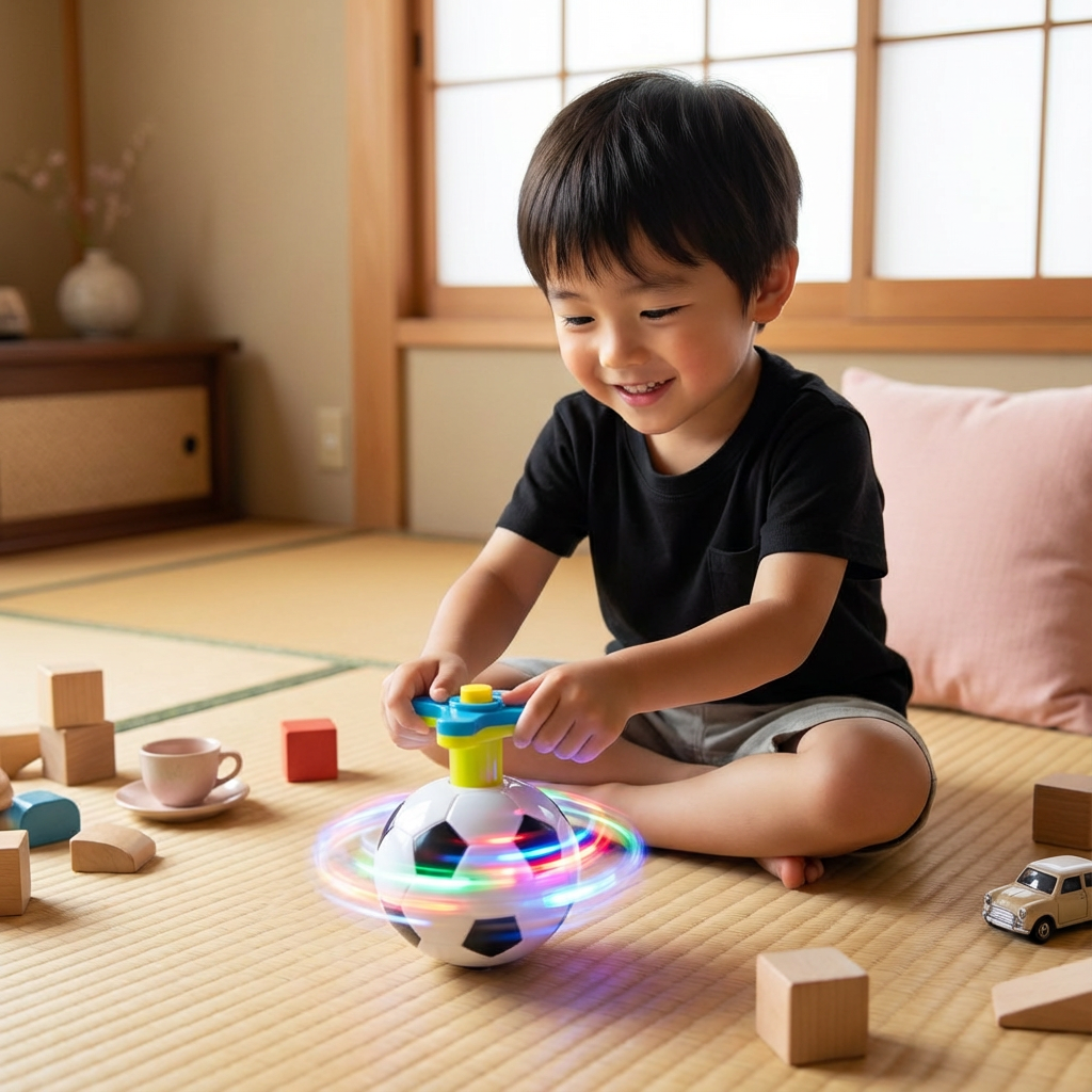 光るLEDサッカースピナー