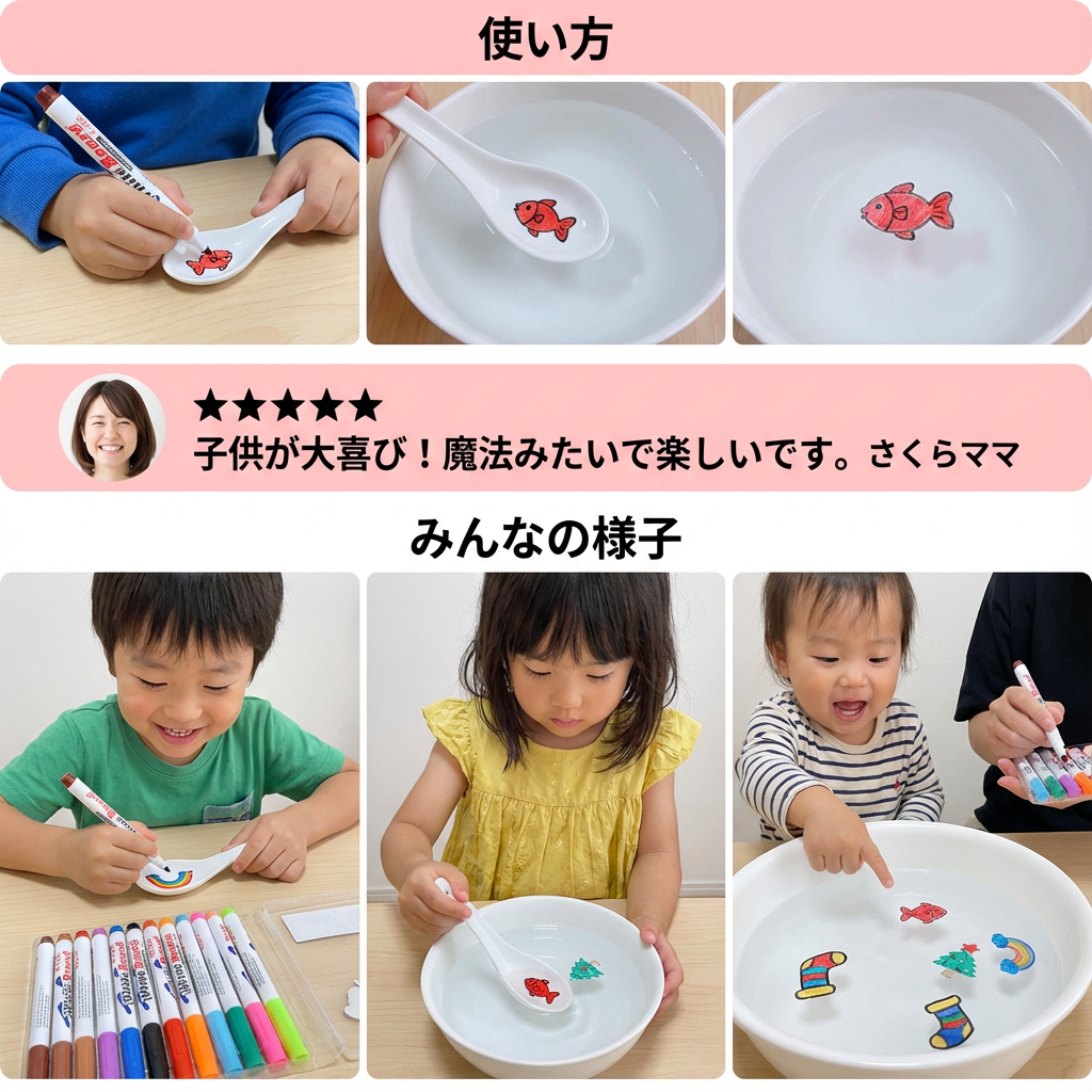 浮かぶ絵を描くためのマジックペン（12本セット）