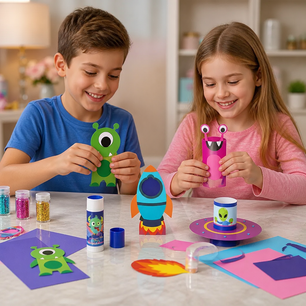3～10歳向け 子ども工作ボックス｜DIYペーパークラフト20作品セット（のり・テープ・封筒付き）