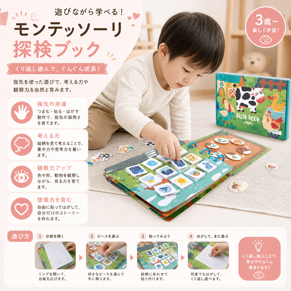 モンテッソーリ キッズ アクティビティ 探検ブック