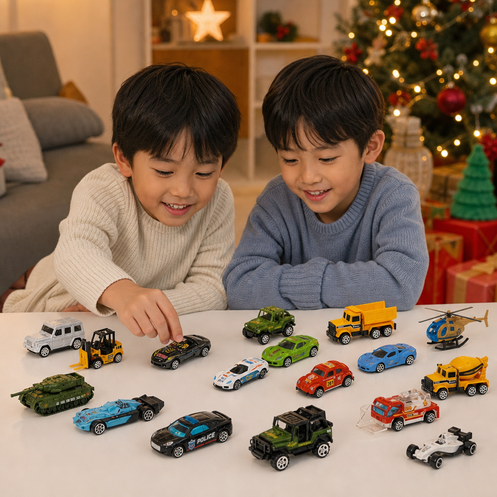 子供向けクリスマスダイキャストカーアドベントカレンダー