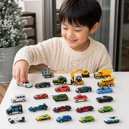 子供向けクリスマスダイキャストカーアドベントカレンダー