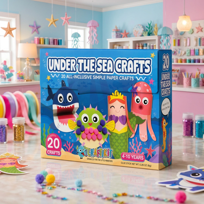 3～10歳向け 子ども工作ボックス｜DIYペーパークラフト20作品セット（のり・テープ・封筒付き）