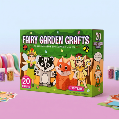 3～10歳向け 子ども工作ボックス｜DIYペーパークラフト20作品セット（のり・テープ・封筒付き）