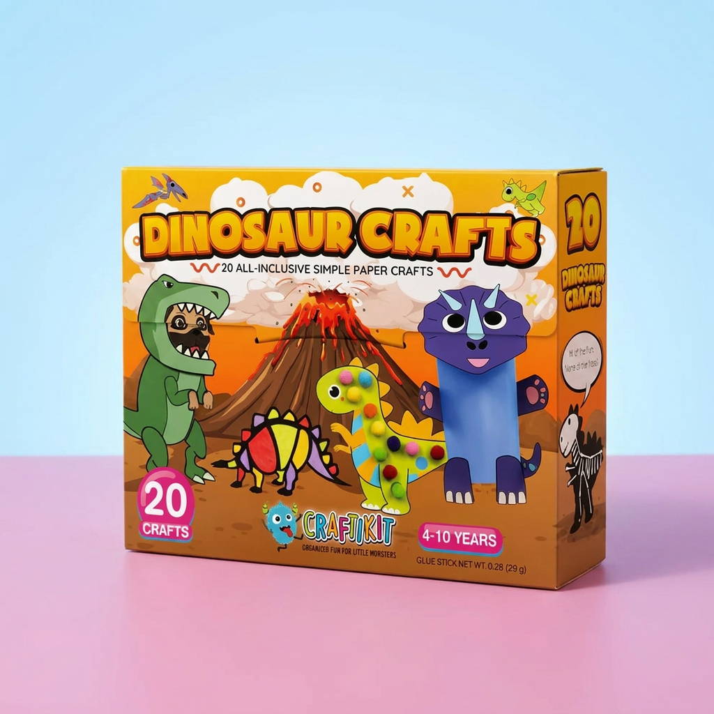 3～10歳向け 子ども工作ボックス｜DIYペーパークラフト20作品セット（のり・テープ・封筒付き）