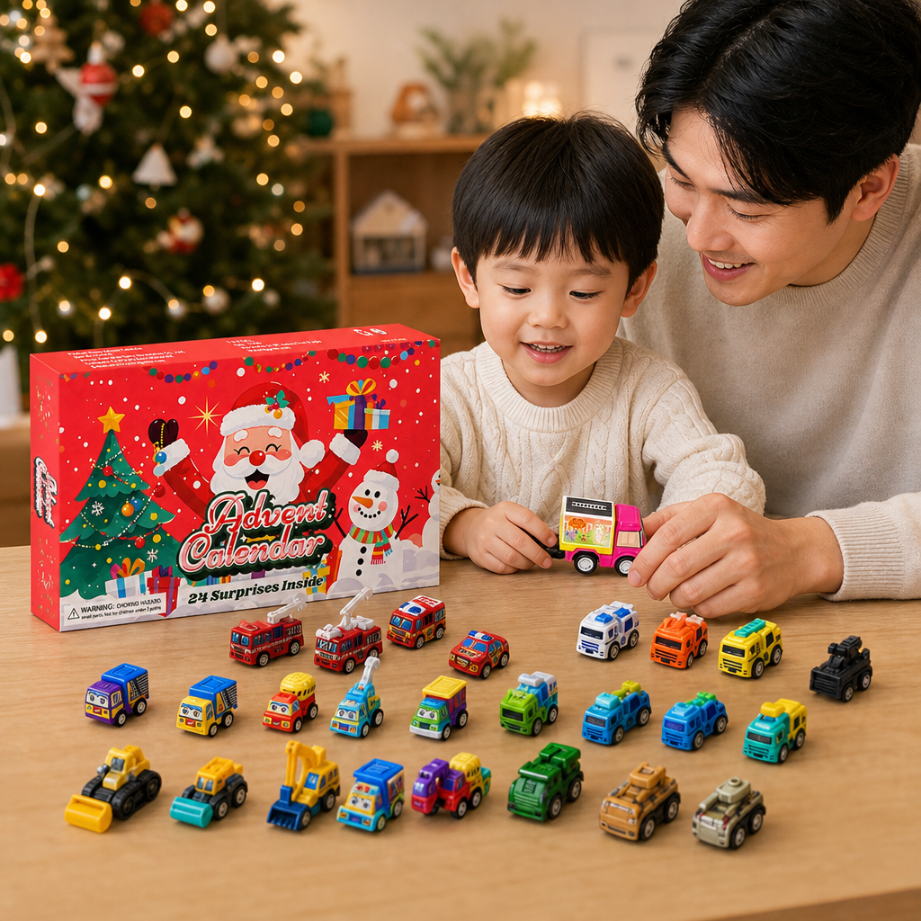24日間のかわいい車のアドベントカレンダー