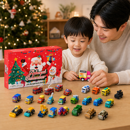 24日間のかわいい車のアドベントカレンダー