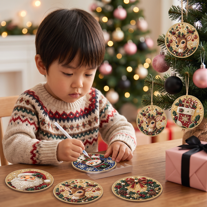 DIYクリスマス木製オーナメント ダイヤモンドペインティングキット