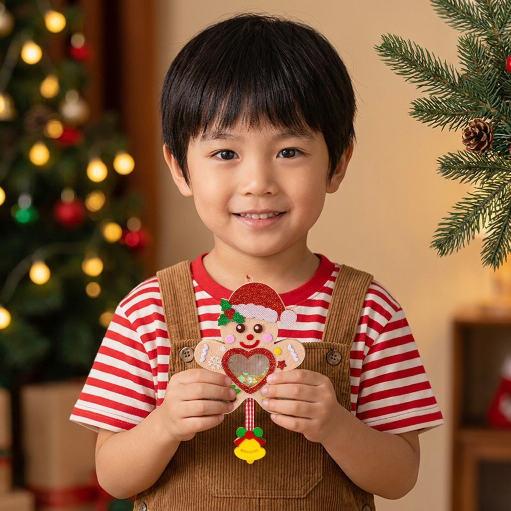 子ども向けDIYクリスマスシェイカーオーナメント手作りキット