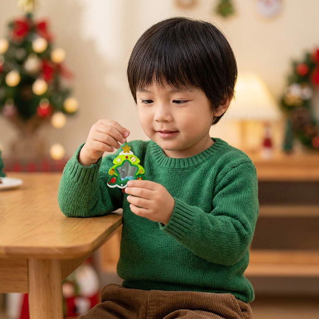 子ども向けDIYクリスマスシェイカーオーナメント手作りキット