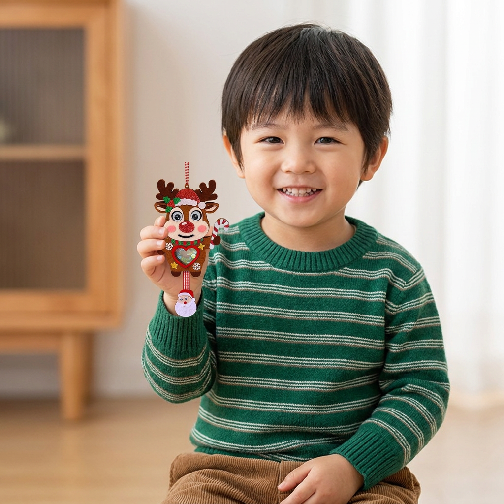 子ども向けDIYクリスマスシェイカーオーナメント手作りキット