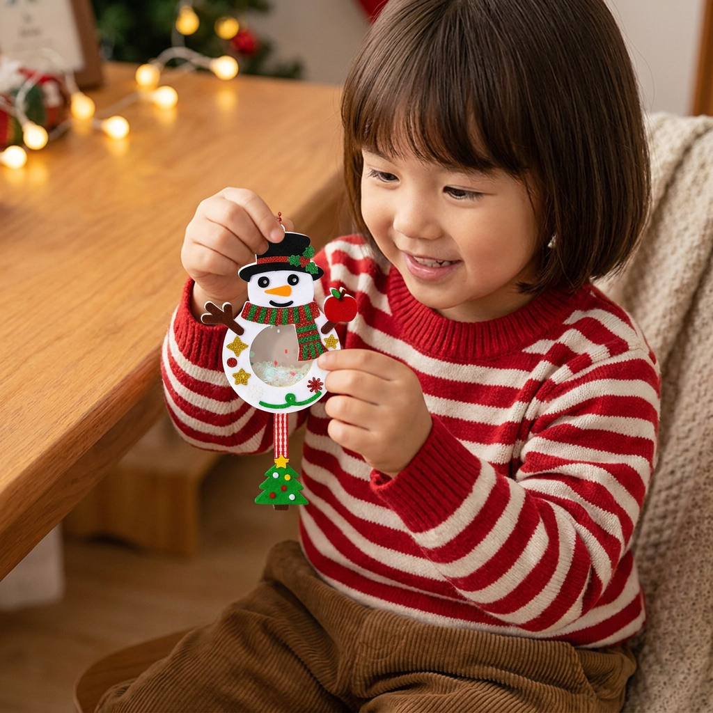 子ども向けDIYクリスマスシェイカーオーナメント手作りキット