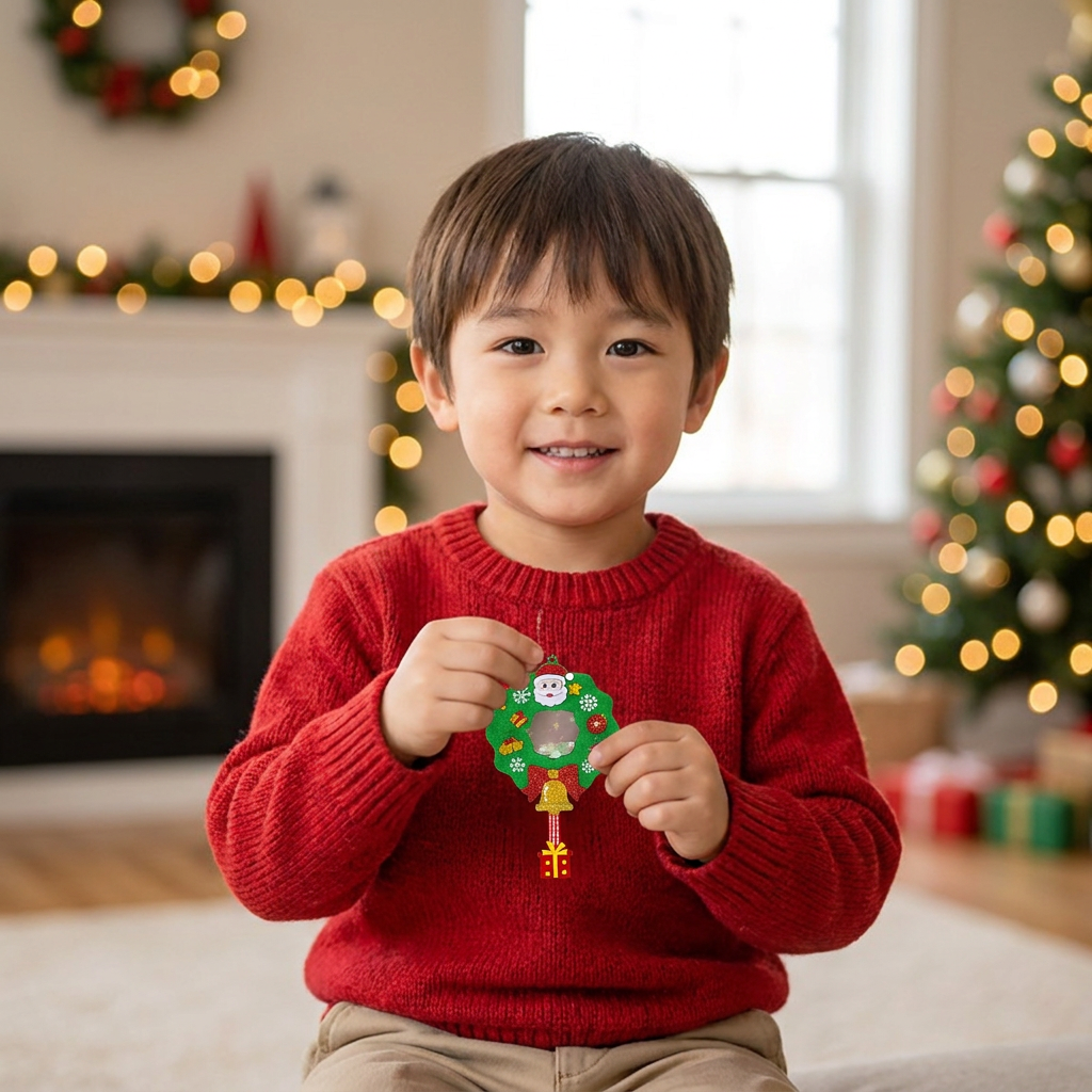 子ども向けDIYクリスマスシェイカーオーナメント手作りキット