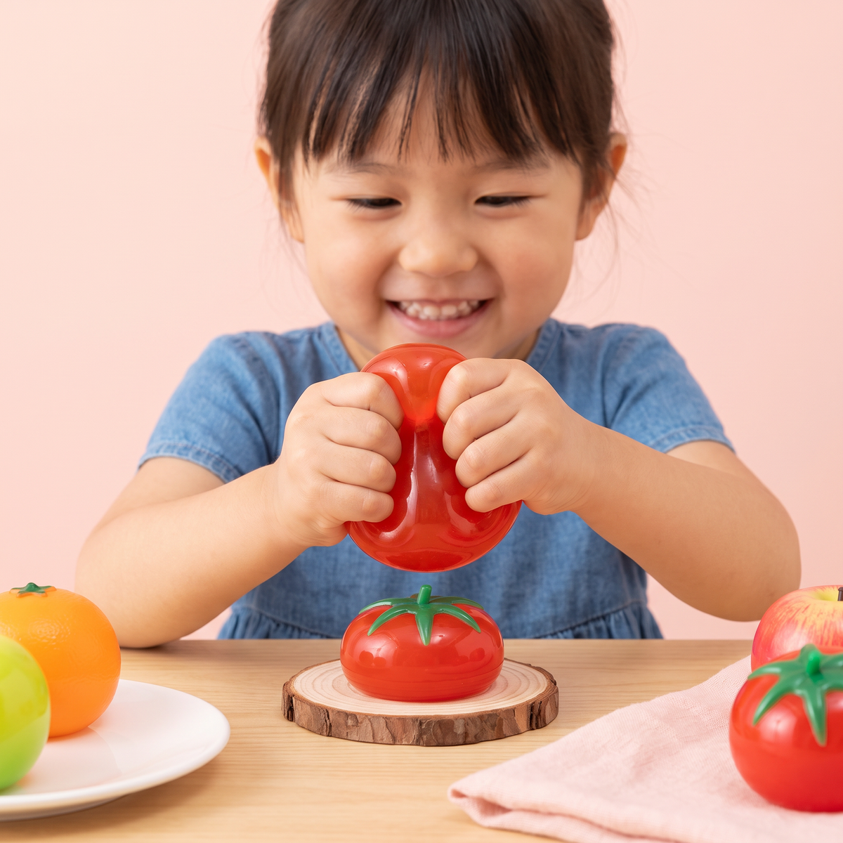 食べ物の形をしたスクイーズ型ストレス解消玩具