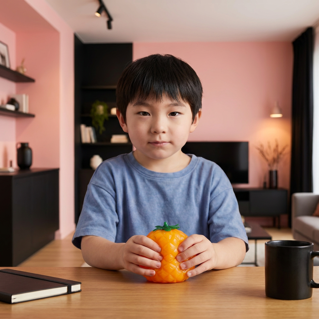 食べ物の形をしたスクイーズ型ストレス解消玩具