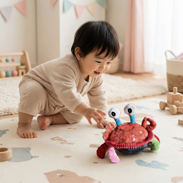 音声機能付きインタラクティブ音楽カニ – 動いて学べる赤ちゃん用知育