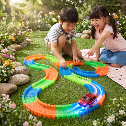 子ども用 光る柔軟な砂レーストラック組み立てキット