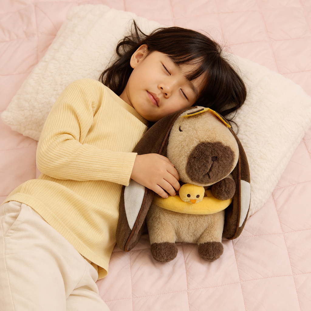 呼吸するカピバラのぬいぐるみ – ふわふわ柔らかな癒やしの睡眠パートナー