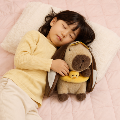 呼吸するカピバラのぬいぐるみ – ふわふわ柔らかな癒やしの睡眠パートナー