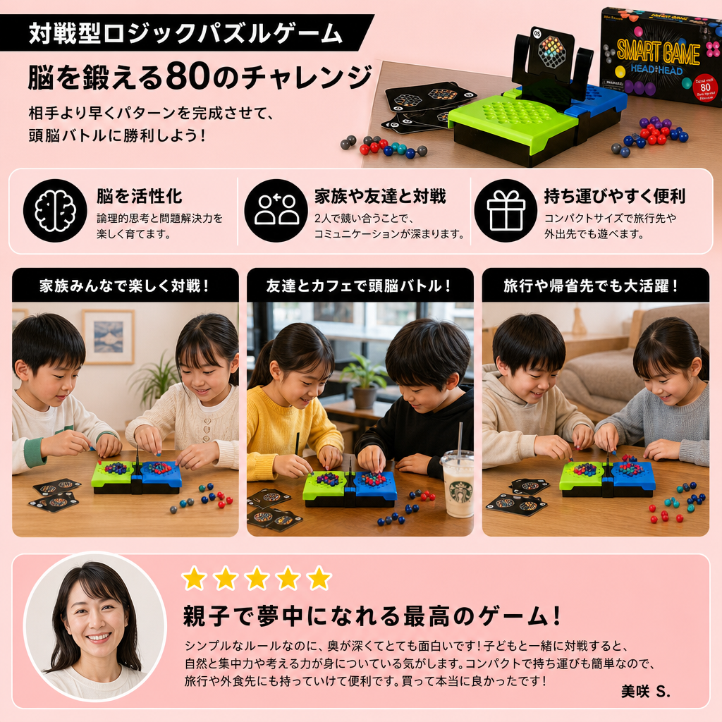 対戦型ロジックパズルゲーム – 脳を鍛える80のチャレンジ