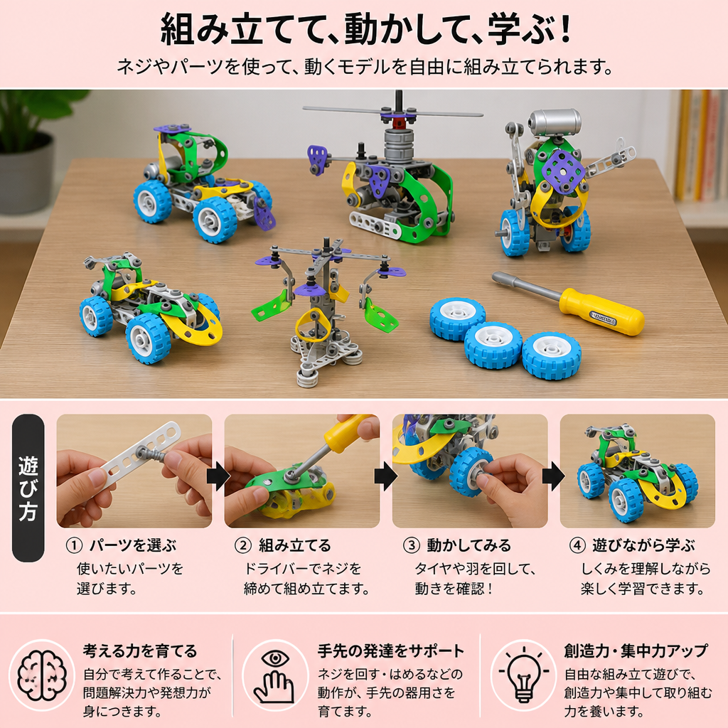 109ピース STEM組み立てセット（ドライバー付き）