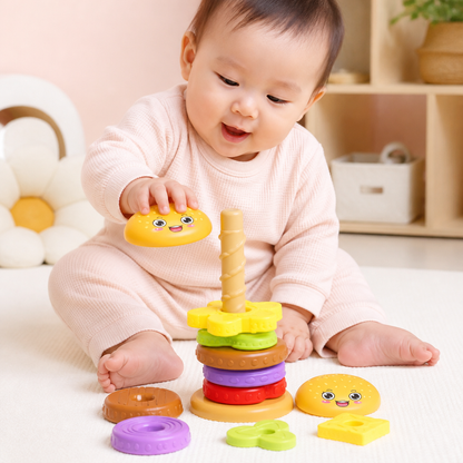 インタラクティブ回転式ハンバーガー積み重ねゲーム