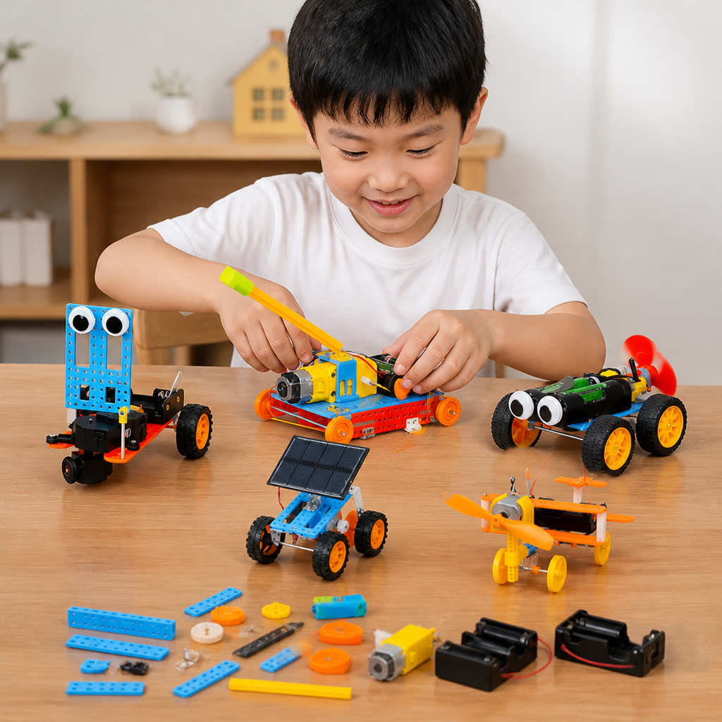 子ども向け5-in-1 DIY STEM乗り物組み立てキット