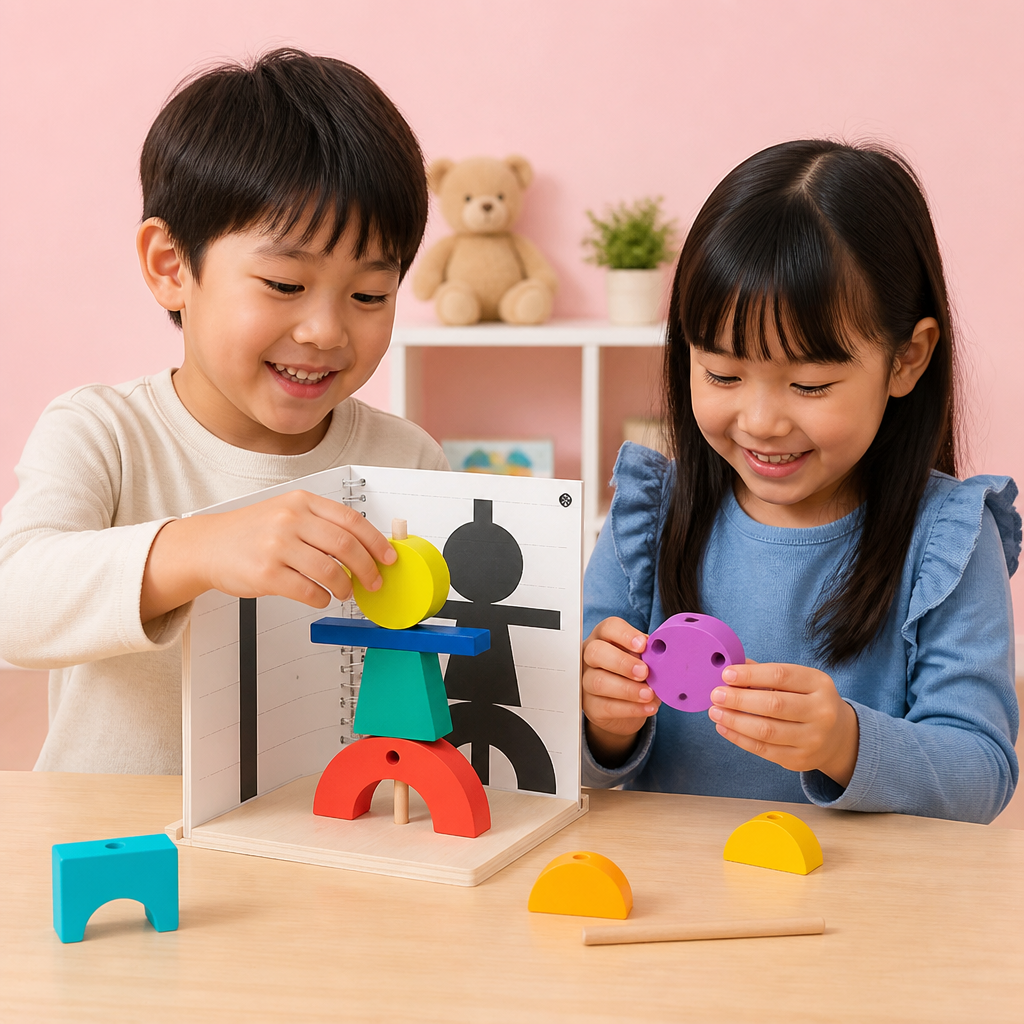 木製3Dシャドーマッチング＆空間認識パズル 子供向け