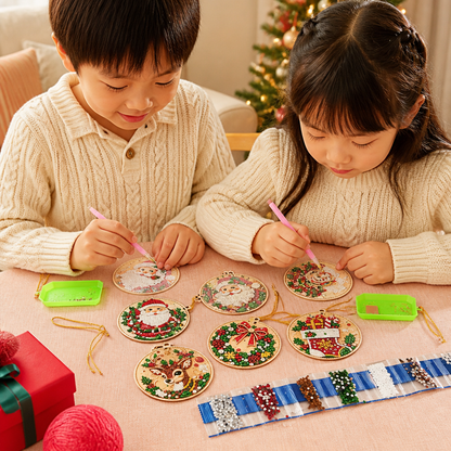 DIY クリスマス ダイヤモンドペインティング オーナメントキット – 華やかなクリスマスツリー飾り