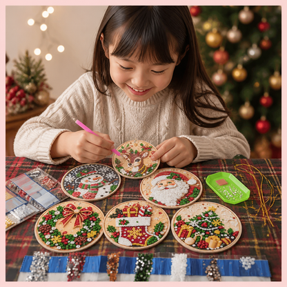 DIY クリスマス ダイヤモンドペインティング オーナメントキット – 華やかなクリスマスツリー飾り