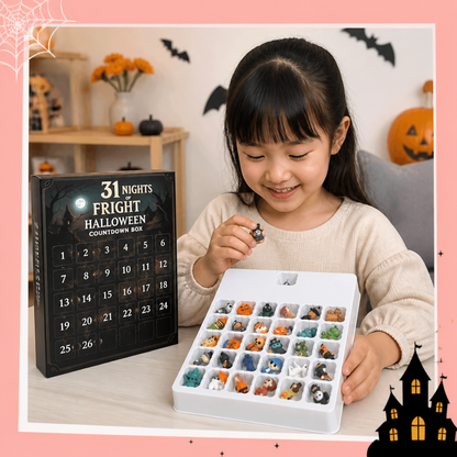 ハロウィンカウントダウンカレンダー 怖くてかわいいサプライズミニフィギュア＆チャーム付き