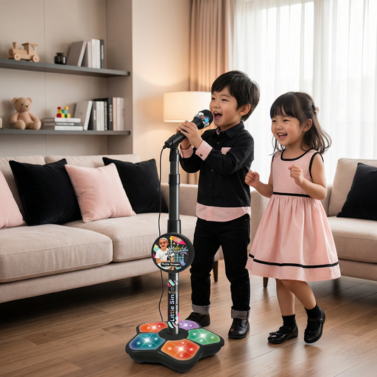 子ども用カラオケセット（マイク＆スタンド付き）– 音楽知育おもちゃ