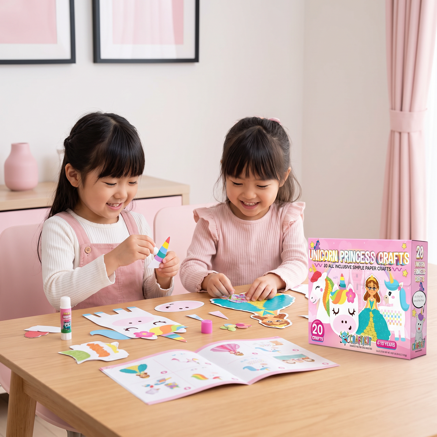 3～10歳向け 子ども工作ボックス｜DIYペーパークラフト20作品セット（のり・テープ・封筒付き）