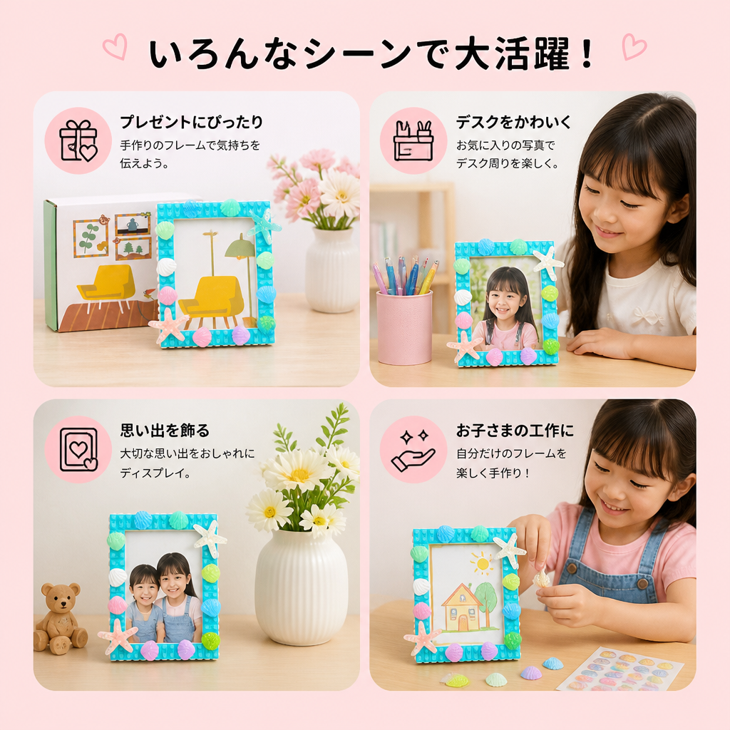 DIYブロックフォトフレーム手作りキット
