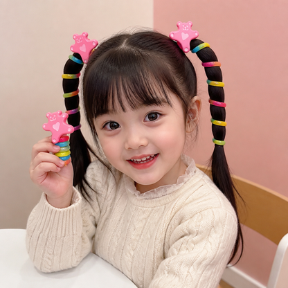 子供用かわいいスパイラルヘアゴムセット