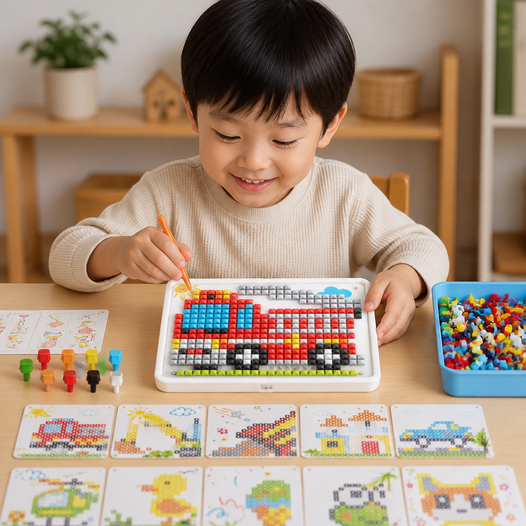 モンテッソーリ学習用ペグモザイクボード