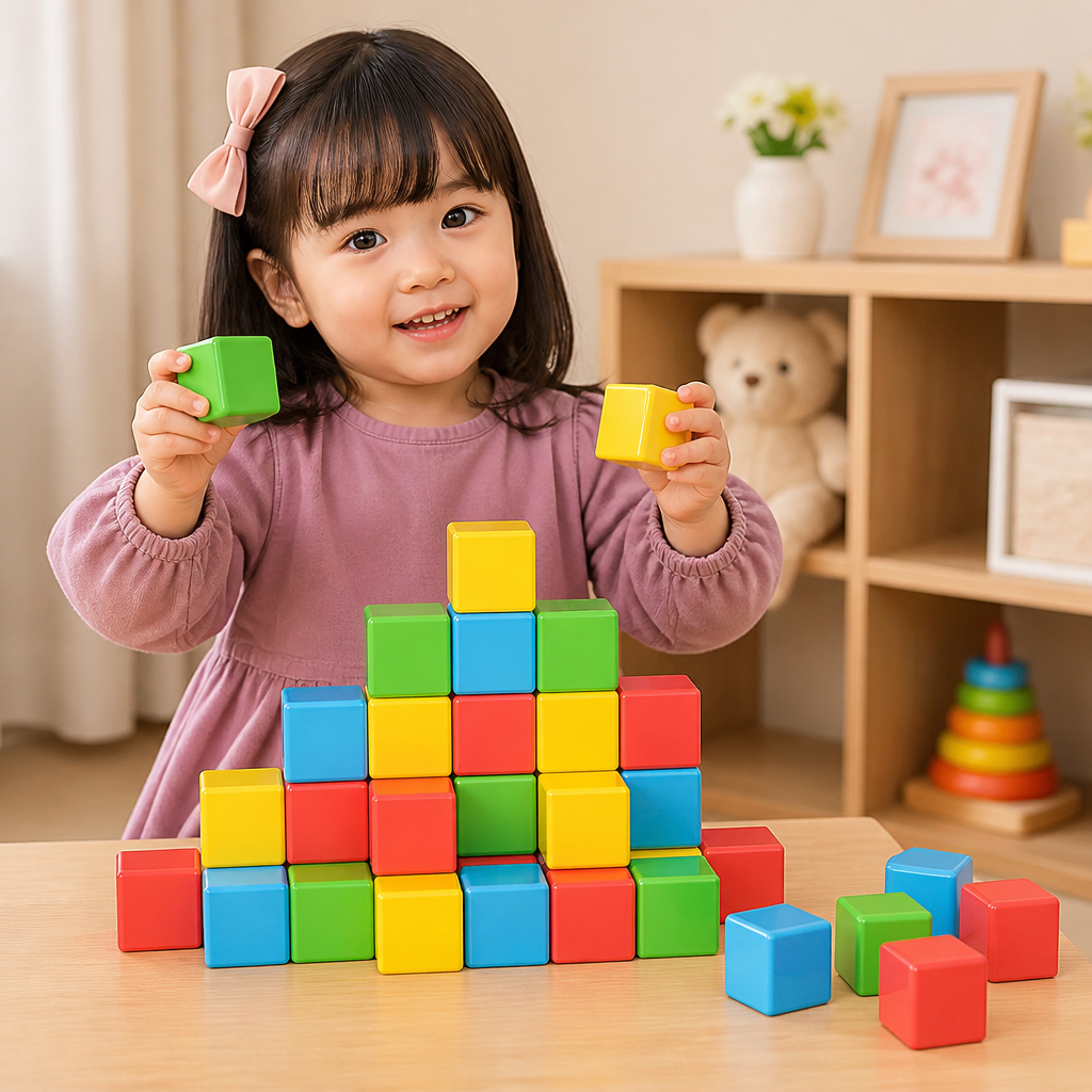 幼児向け 4.2cm マグネット式組み立てキューブ – STEM学習ブロック