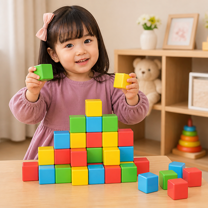 幼児向け 4.2cm マグネット式組み立てキューブ – STEM学習ブロック