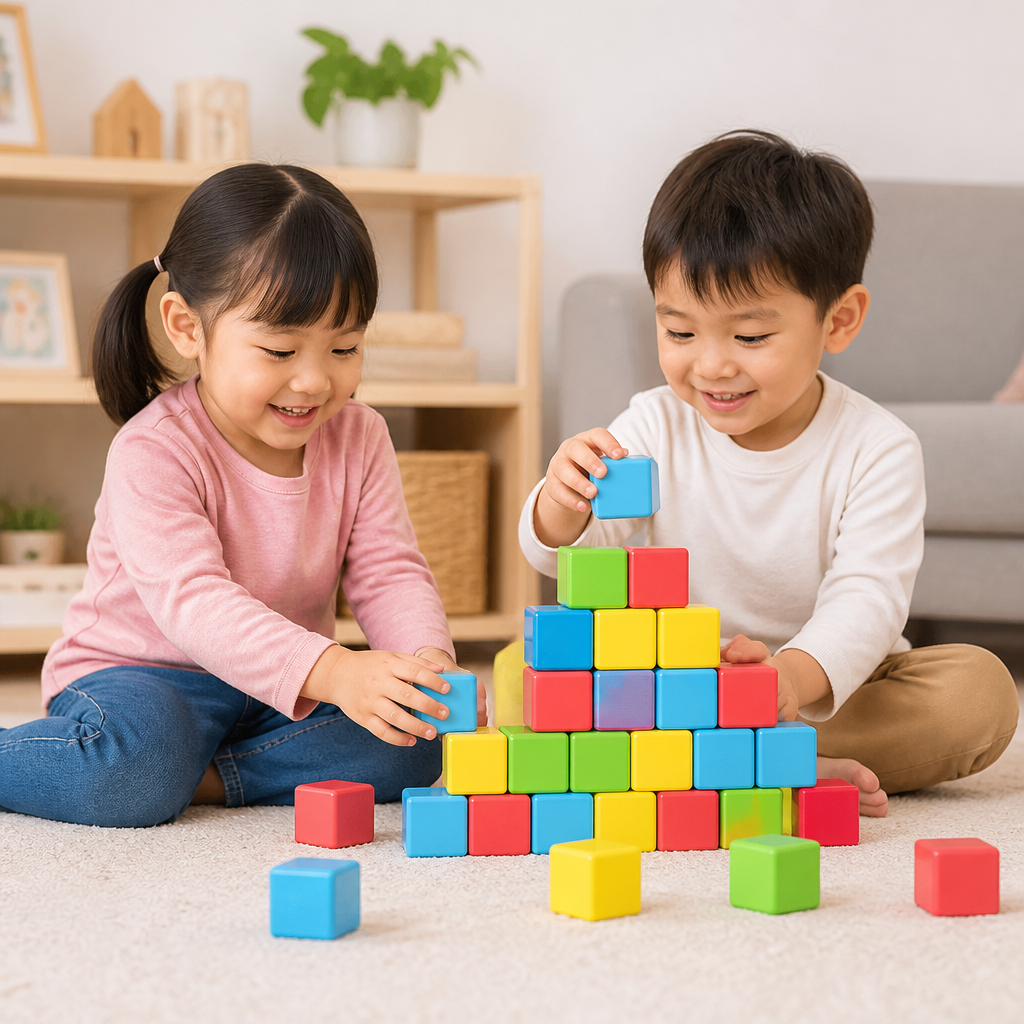幼児向け 4.2cm マグネット式組み立てキューブ – STEM学習ブロック
