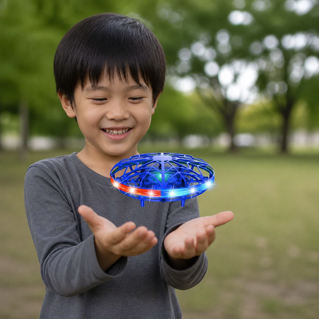 モーションセンサー搭載LED UFOフライングドローン